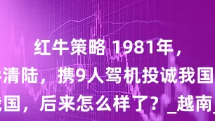 红牛策略 1981年，越军上尉乔清陆，携9人驾机投诚我国，后来怎么样了？_越南_中国_黎笋
